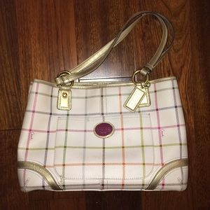 Coach Tattersall Plaid Tote